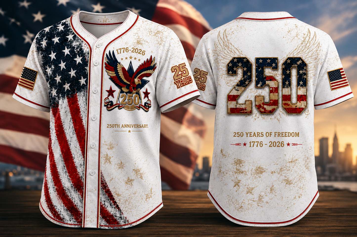 250 Years of American Freedom Baseball Jersey | Limited 2026 Edition
